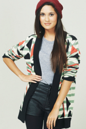 aztec cardigan front