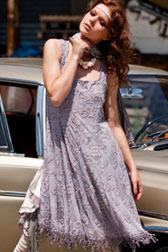 Dusky Rose Lace Dress