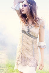 Cream/Beige Lace Long Sleeve Jacket