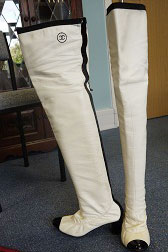 Chanel White Long Boots