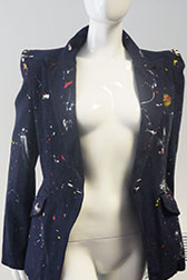 Alexander McQueen Blue Paint Jacket