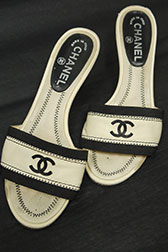 Chanel Cream Mules