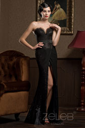 Strapless Sequins Dress